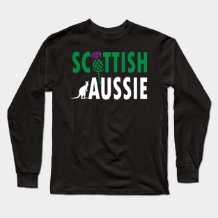 Scottish Aussie (for dark backgrounds) Long Sleeve T-Shirt